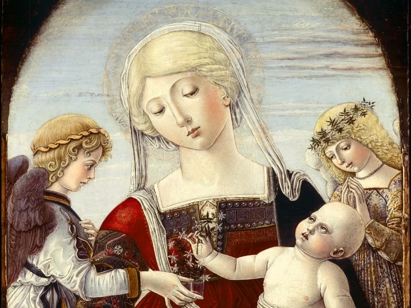 1436-Benvenuto di Giovanni - Vergine col Bambino e angeli - Detroit Institute of Arts